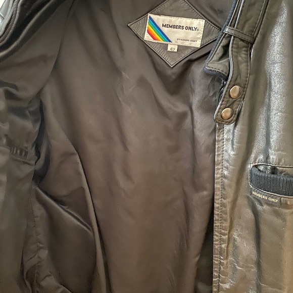 Vintage Members Only Leather Jacket - Picture 2 of 4